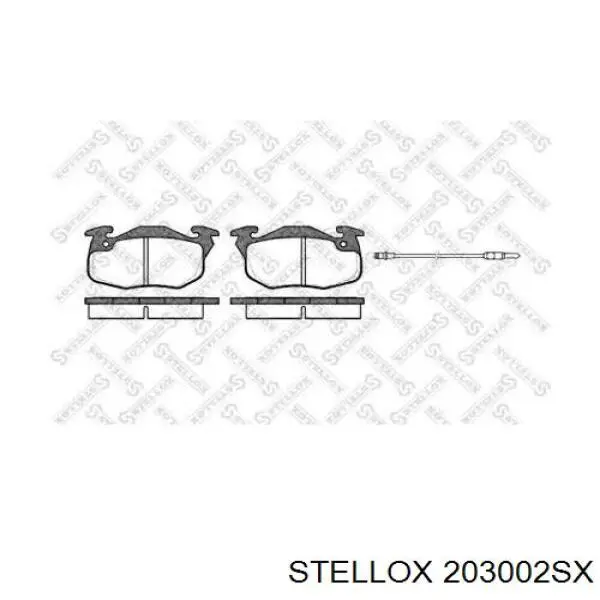 Передние тормозные колодки 203002SX Stellox