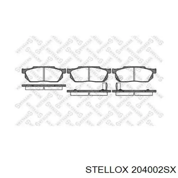 Передние тормозные колодки 204002SX Stellox