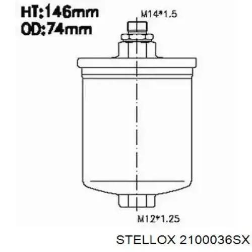 Топливный фильтр 2100036SX Stellox