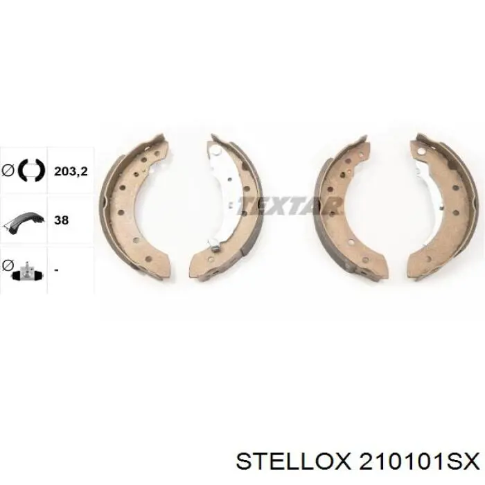 210101SX Stellox колодки тормозные задние барабанные