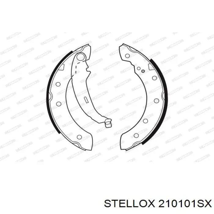 Купить 210101SX Stellox Задние барабанные тормозные колодки