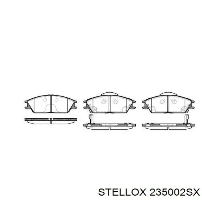 Колодки гальмівні передні, дискові 235002SX Stellox