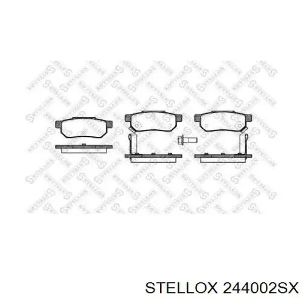 244002SX Stellox колодки тормозные задние дисковые