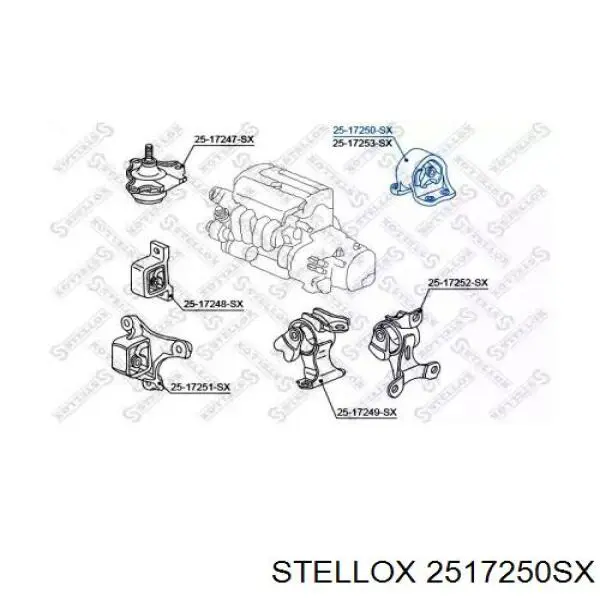 Задняя опора двигателя 2517250SX Stellox