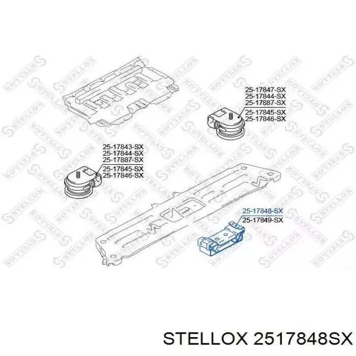 Задняя опора двигателя 2517848SX Stellox