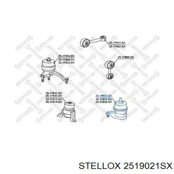 Левая подушка двигателя 2519021SX Stellox