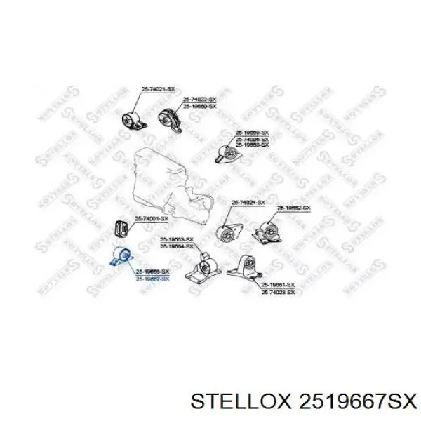 Передняя опора двигателя 2519667SX Stellox