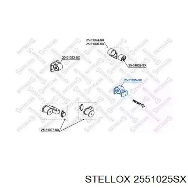 25-51025-SX Stellox подушка (опора двигателя передняя)
