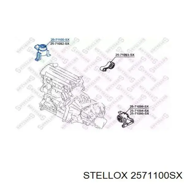 25-71100-SX Stellox подушка (опора двигателя правая)