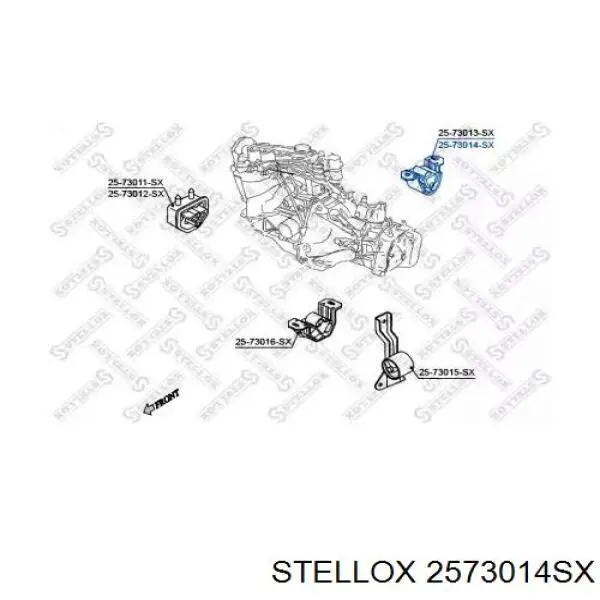 Подушка (опора) двигателя задняя Stellox 2573014SX