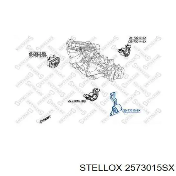 Левая подушка двигателя 2573015SX Stellox