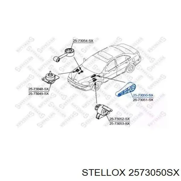 Задняя опора двигателя 2573050SX Stellox