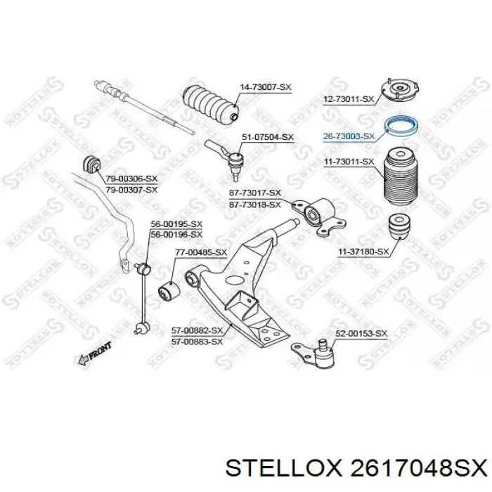 Опорный подшипник амортизатора 2617048SX Stellox