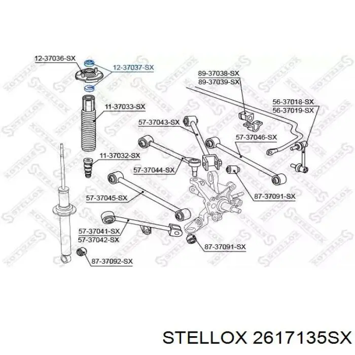 Купить 2617135SX Stellox Опорный подшипник амортизатора