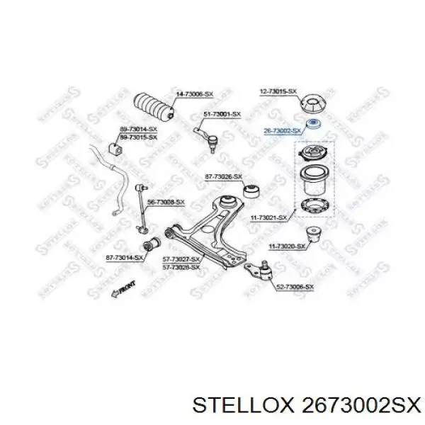 Подшипник опорный амортизатора переднего 2673002SX Stellox