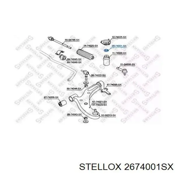 Опорный подшипник амортизатора ST543254M400 SAT