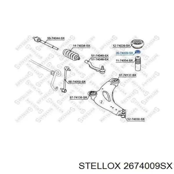 Опорный подшипник амортизатора 2674009SX Stellox