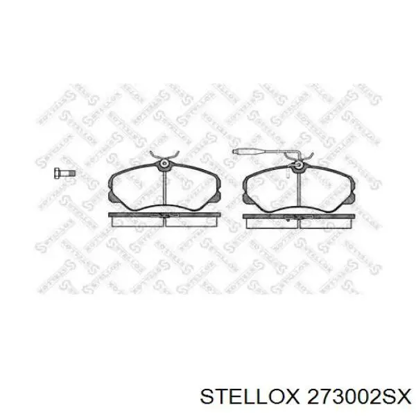 Передние тормозные колодки 273002SX Stellox