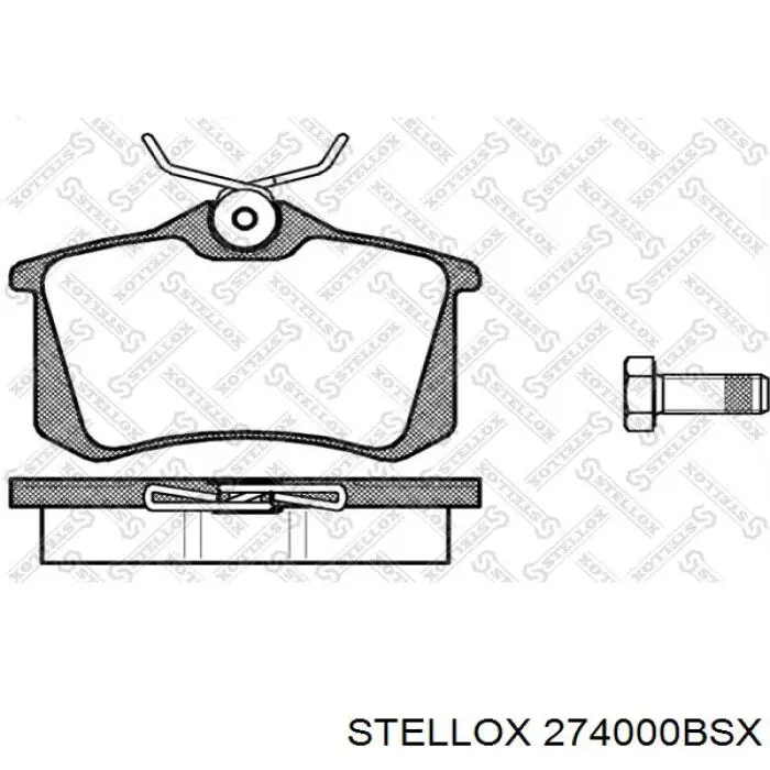 274000BSX Stellox Колодки тормозные дисковые комплект