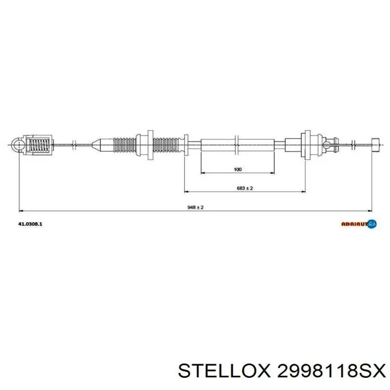 Трос газа 2998118SX Stellox