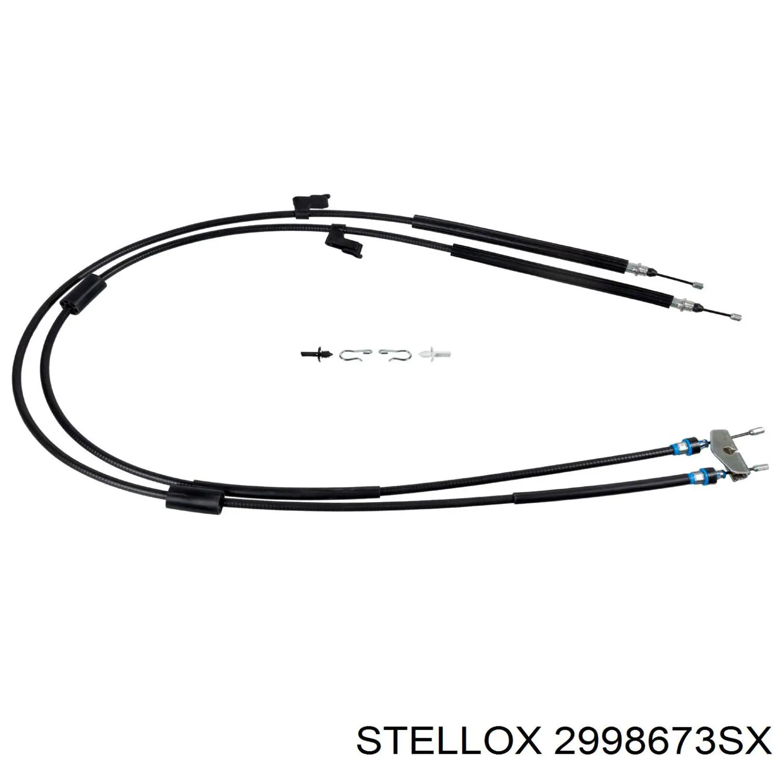29-98673-SX Stellox трос ручного тормоза задний правый/левый