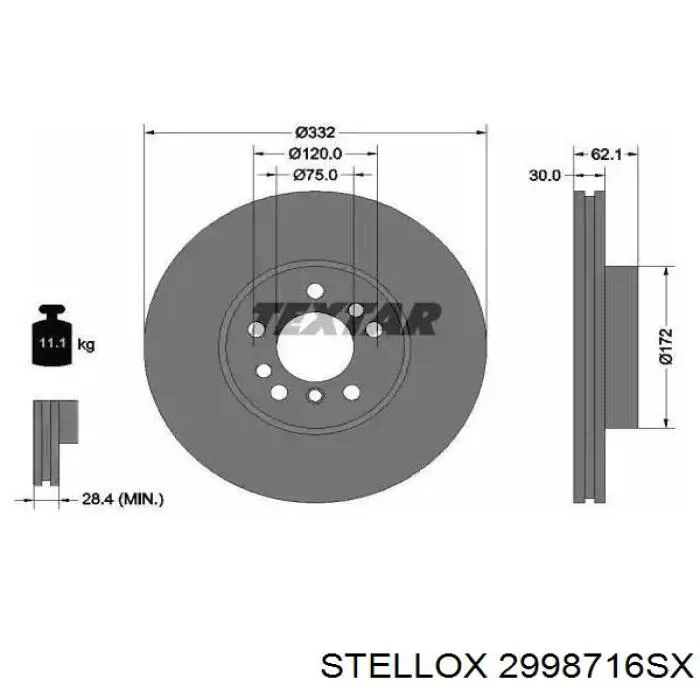 Купить 2998716SX Stellox Задний правый трос ручника