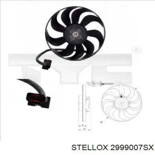 Электровентилятор охлаждения 2999007SX Stellox