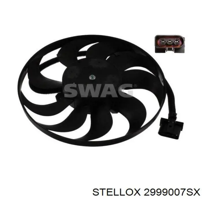 29-99007-SX Stellox электровентилятор охлаждения в сборе (мотор+крыльчатка)