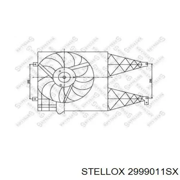 Диффузор радиатора охлаждения Stellox 2999011SX
