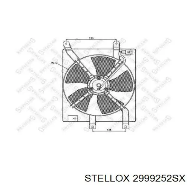 96322939 Market (OEM) диффузор радиатора охлаждения, в сборе с мотором и крыльчаткой