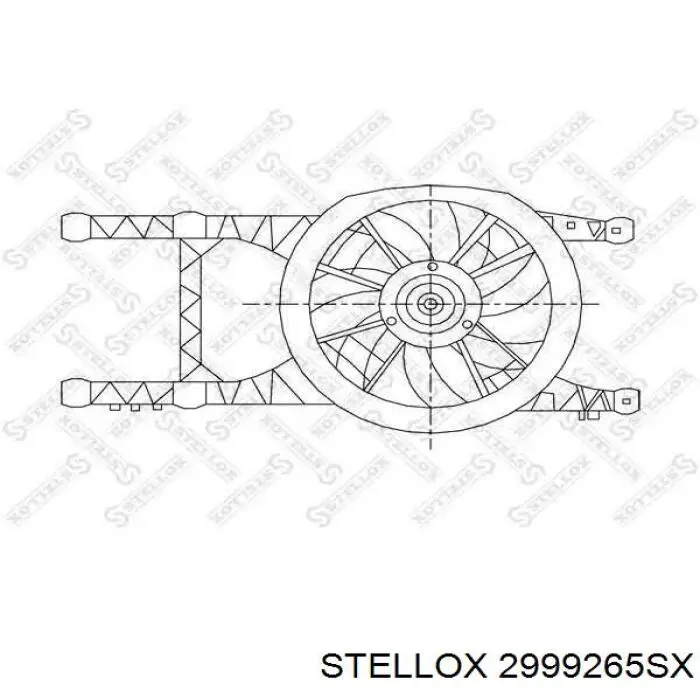 Диффузор вентилятора в сборе с мотором и крыльчаткой 2999265SX Stellox