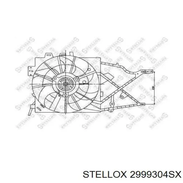 29-99304-SX Stellox электровентилятор охлаждения в сборе (мотор+крыльчатка)