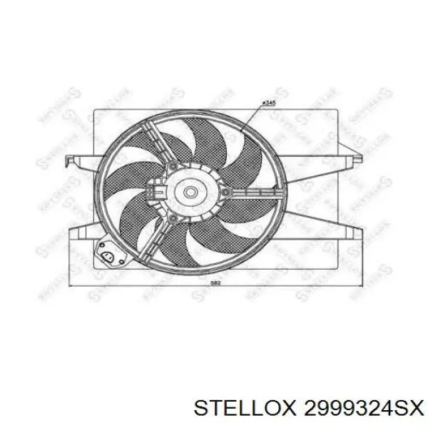 1495676 Ford диффузор радиатора охлаждения, в сборе с мотором и крыльчаткой