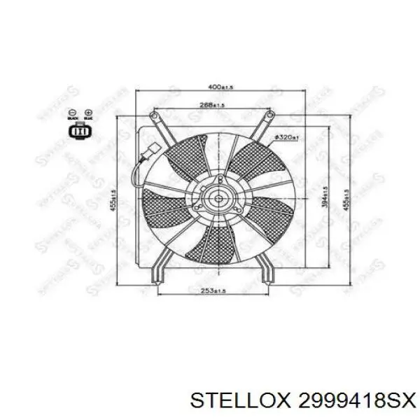Диффузор радиатора охлаждения в сборе с крыльчаткой FPS 30W07