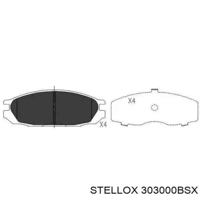Колодки дисковые  Stellox 303000BSX цена, от 25.02 USD