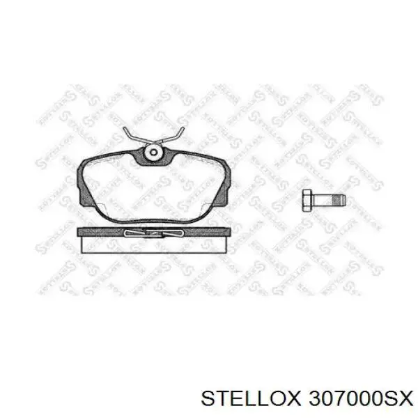 Передние тормозные колодки 307000SX Stellox