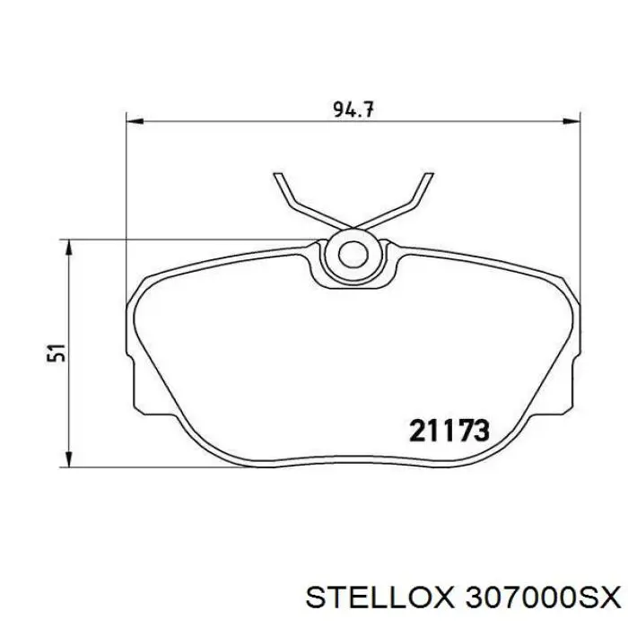 Купить 307000SX Stellox Колодки тормозные