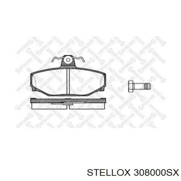 Задние тормозные колодки 308000SX Stellox