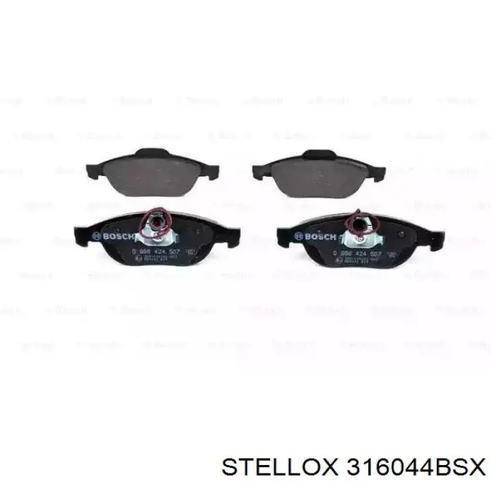 Передние тормозные колодки 316044BSX Stellox