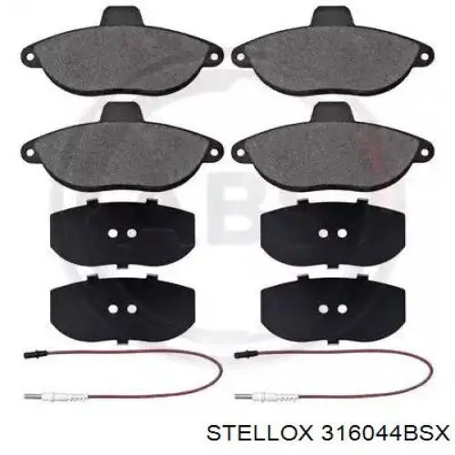 Тормозные колодки Stellox 316044BSX