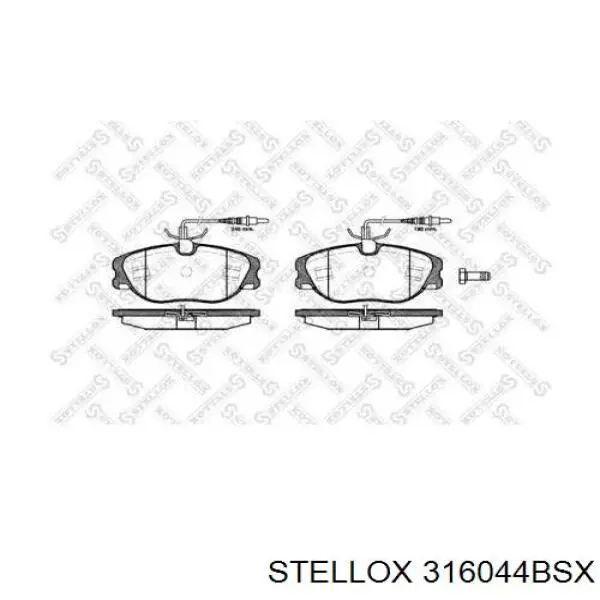 Передние тормозные колодки 316044BSX Stellox