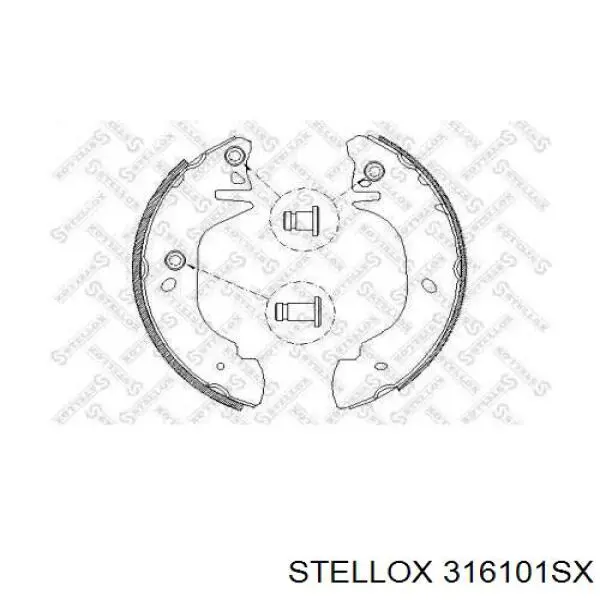 316101SX Stellox колодки тормозные задние барабанные
