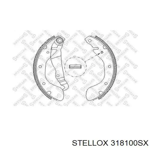 318100SX Stellox Барабанные тормозные колодки