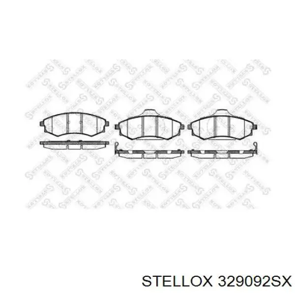 329092SX Stellox колодки тормозные передние дисковые