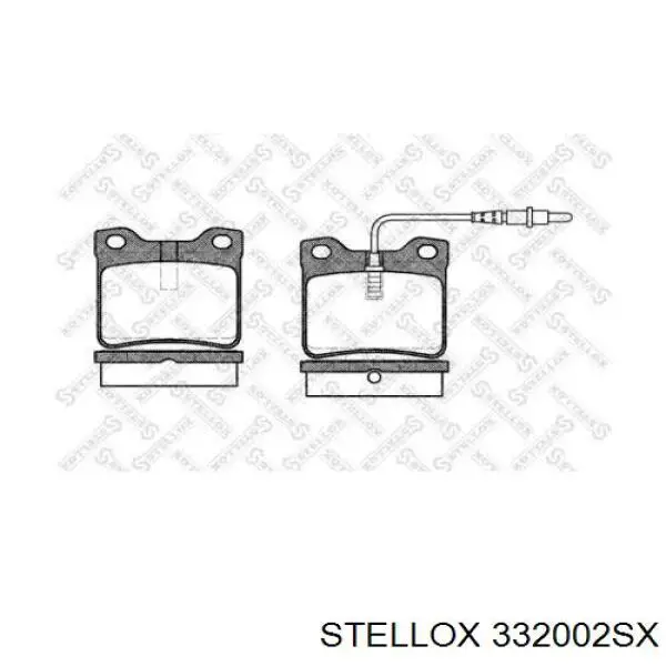 Задние тормозные колодки 332002SX Stellox