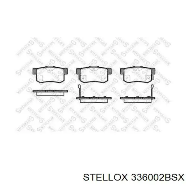 336002B-SX Stellox колодки тормозные задние дисковые