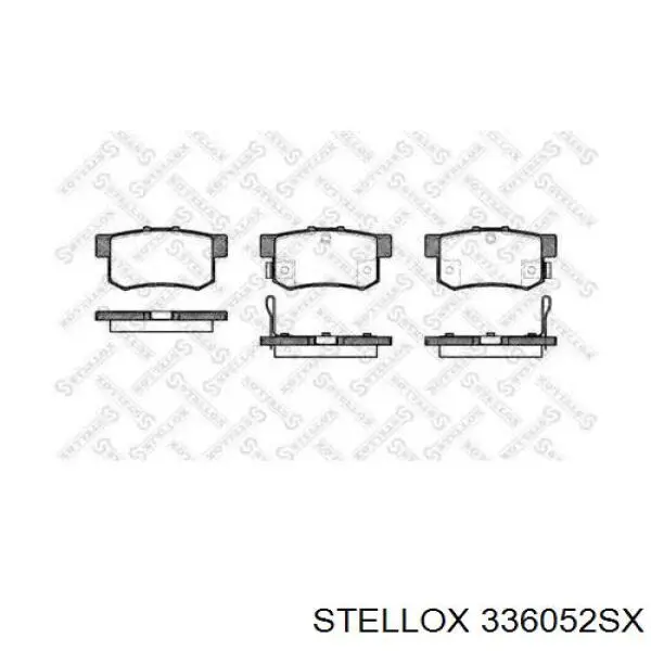 336052SX Stellox колодки тормозные задние дисковые