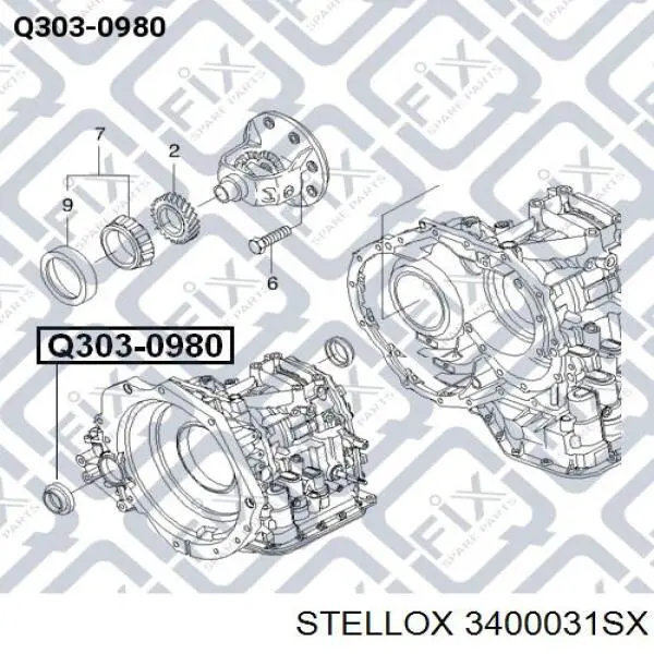 Sello De Aceite Del Vastago De La Caja De Engranajes 3400031SX Stellox