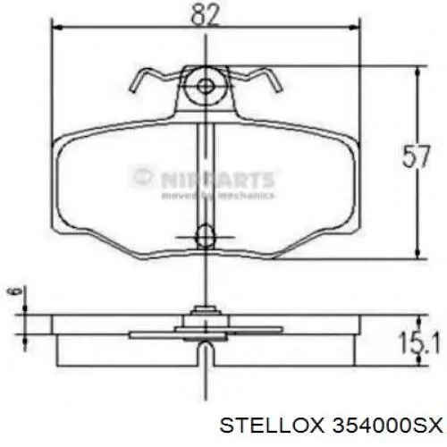 Купить 354000SX Stellox Колодки тормозные задние, дисковые