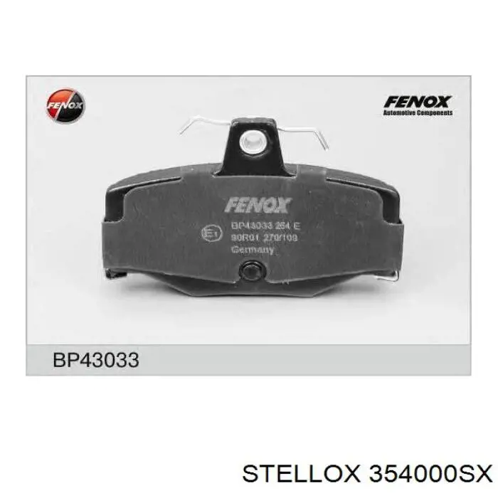 354000SX Stellox Колодки тормозные дисковые комплект